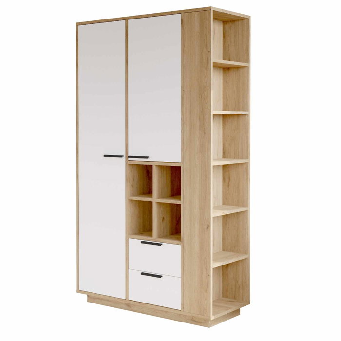 Hanah Home Armario Multiusos Natural y Blanco Hanah Home Armario Multiusos Natural y Blanco